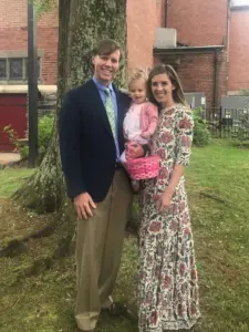Years later, sporting my jacket with the fam on Easter.